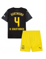 Borussia Dortmund Nico Schlotterbeck #4 Bortedraktsett Barn 2024-25 Korte ermer (+ bukser)